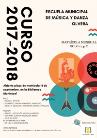 Abierto plazo de matrícula en la Escuela Municipal de Música y Danza