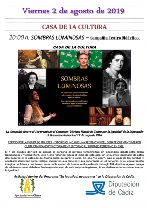 Compañía Teatro Didáctico presenta &#039;Sombras Luminosas&#039; en la Casa de la Cultura