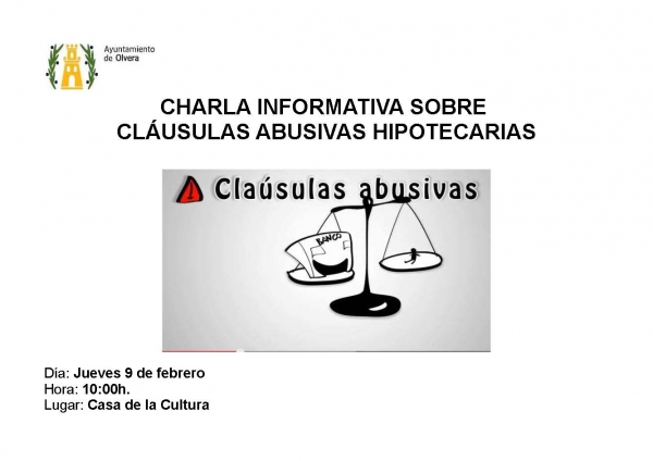 Charla informativa sobre cláusulas abusivas hipotecarias