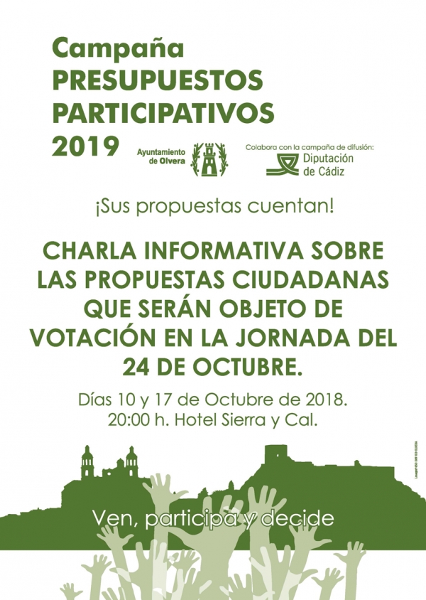 Charla informativa sobre las propuestas ciudadanas que serán objeto de votación en la jornada del 24 de octubre