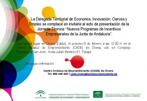 Jornada Técnica ‘Nuevos Programas de Incentivos Empresariales de la Junta de Andalucía&#039;