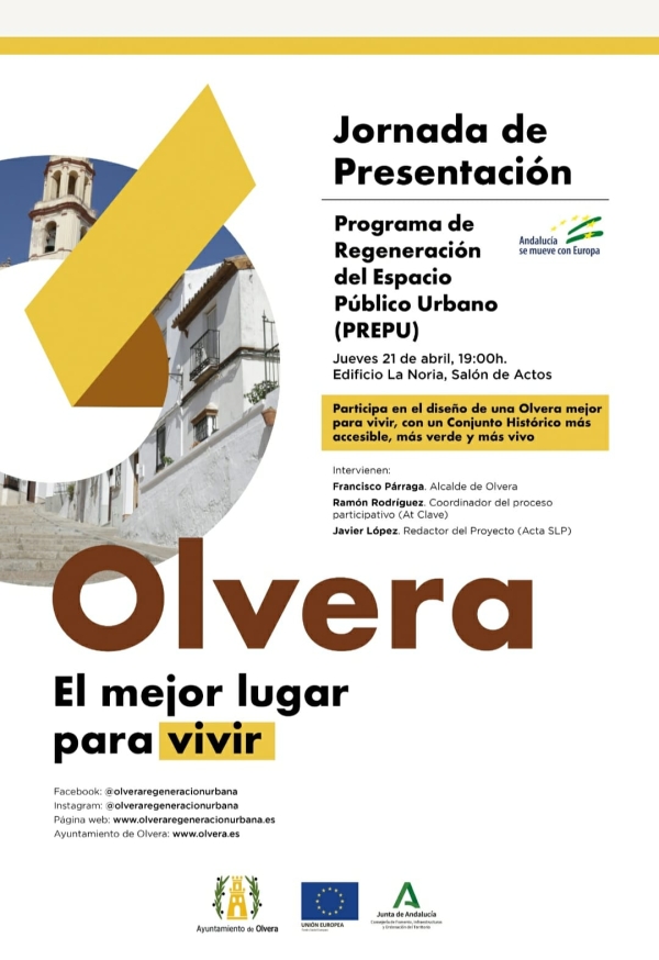 Jornada de presentación del Programa de Regeneración del Espacio Público Urbano de Olvera